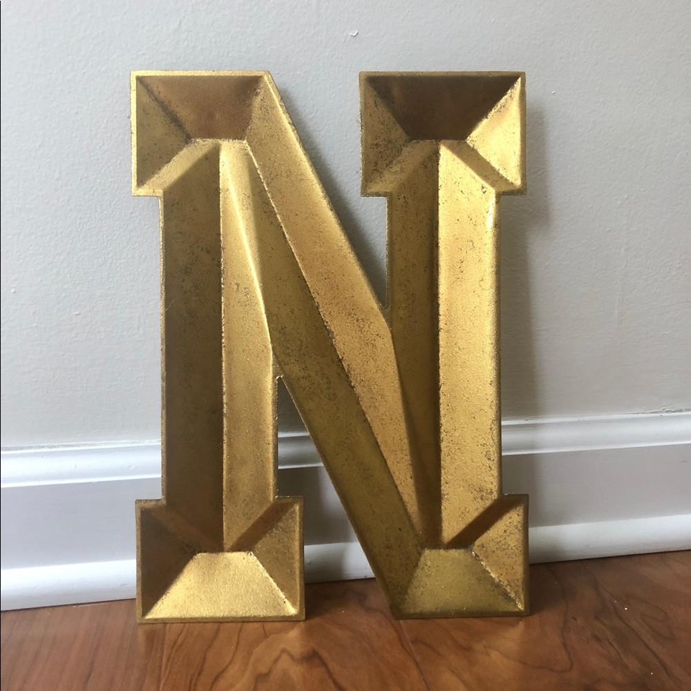 Letter “N” Gold Sign